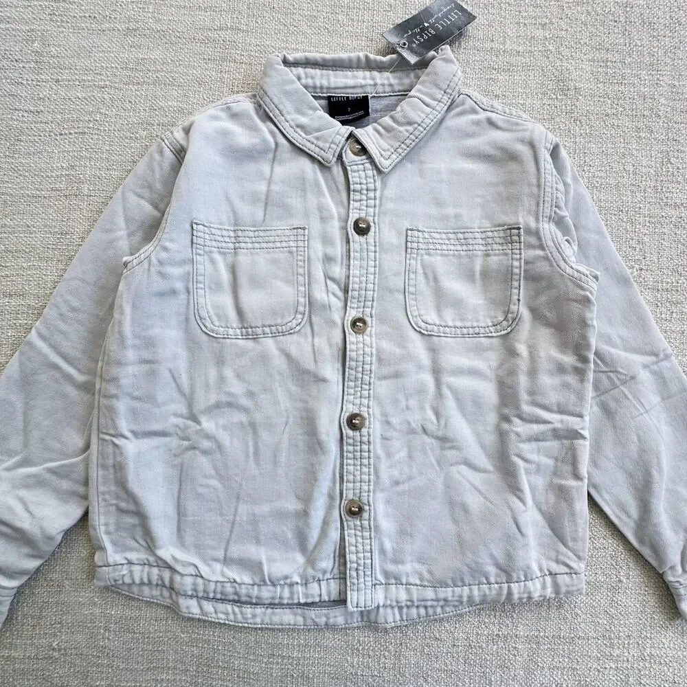 NWT Little Bipsy Light Blue Lined Denim Jacket 7